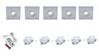 Lumoluce | Luzern + S80 Vierkant | LED inbouwspot | 5 LED spots | Doe Zelf LED Kit | Dagli