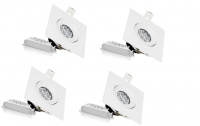 LED inbouwspot | 4 LED Spots | 490Lm | Doe Het Zelf LED Kit | Warm Wit | LWC250